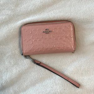 Pink Coach Wristlet